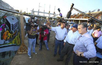 Presidente Daniel recorre obras del nuevo Estadio Nacional ”Denis Martínez" y el Polideportivo "Alexis Argüello"
