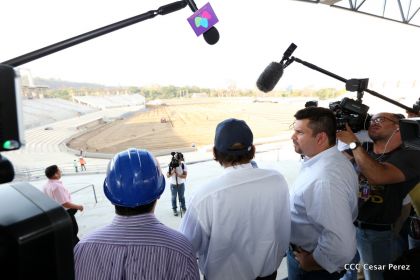 Presidente Daniel recorre obras del nuevo Estadio Nacional ”Denis Martínez" y el Polideportivo "Alexis Argüello"