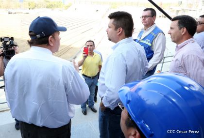 Presidente Daniel recorre obras del nuevo Estadio Nacional ”Denis Martínez" y el Polideportivo "Alexis Argüello"