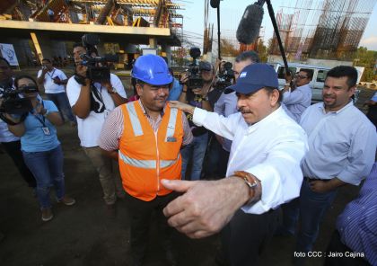 Presidente Daniel recorre obras del nuevo Estadio Nacional ”Denis Martínez" y el Polideportivo "Alexis Argüello"
