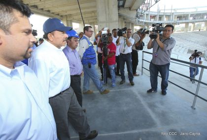 Presidente Daniel recorre obras del nuevo Estadio Nacional ”Denis Martínez" y el Polideportivo "Alexis Argüello"