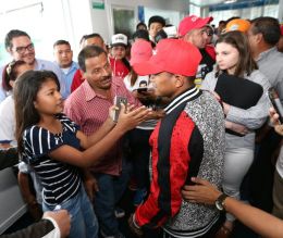  Así fue la llegada del verdadero Campeón a Nicaragua 