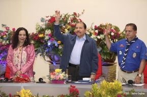 Daniel y Rosario presiden conmemoración del 100 aniversario del Movimiento Scout en Nicaragua