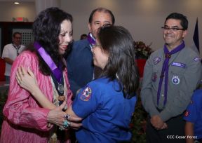 Daniel y Rosario presiden conmemoración del 100 aniversario del Movimiento Scout en Nicaragua