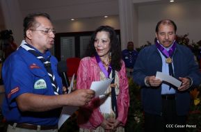 Daniel y Rosario presiden conmemoración del 100 aniversario del Movimiento Scout en Nicaragua