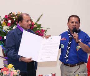 Daniel y Rosario presiden conmemoración del 100 aniversario del Movimiento Scout en Nicaragua