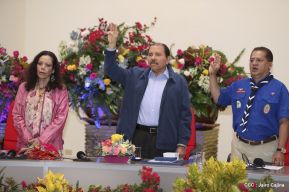Daniel y Rosario presiden conmemoración del 100 aniversario del Movimiento Scout en Nicaragua