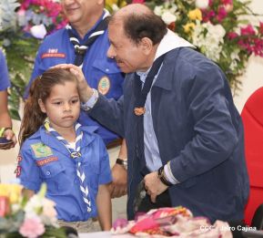 Daniel y Rosario presiden conmemoración del 100 aniversario del Movimiento Scout en Nicaragua