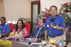 Daniel y Rosario presiden conmemoración del 100 aniversario del Movimiento Scout en Nicaragua