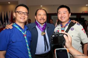 Daniel y Rosario presiden conmemoración del 100 aniversario del Movimiento Scout en Nicaragua
