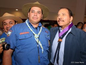 Daniel y Rosario presiden conmemoración del 100 aniversario del Movimiento Scout en Nicaragua