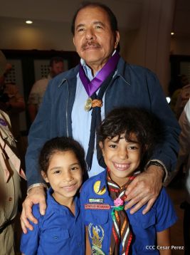 Daniel y Rosario presiden conmemoración del 100 aniversario del Movimiento Scout en Nicaragua