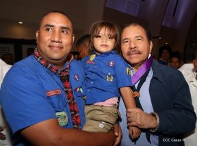 Daniel y Rosario presiden conmemoración del 100 aniversario del Movimiento Scout en Nicaragua
