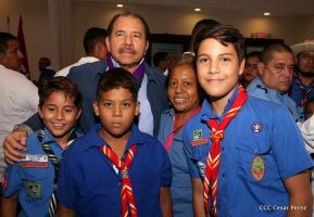 Daniel y Rosario presiden conmemoración del 100 aniversario del Movimiento Scout en Nicaragua