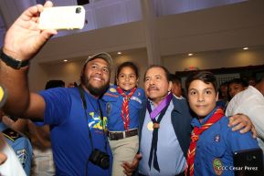 Daniel y Rosario presiden conmemoración del 100 aniversario del Movimiento Scout en Nicaragua