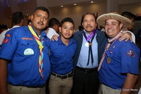 Daniel y Rosario presiden conmemoración del 100 aniversario del Movimiento Scout en Nicaragua