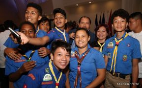 Daniel y Rosario presiden conmemoración del 100 aniversario del Movimiento Scout en Nicaragua