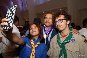 Daniel y Rosario presiden conmemoración del 100 aniversario del Movimiento Scout en Nicaragua