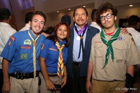 Daniel y Rosario presiden conmemoración del 100 aniversario del Movimiento Scout en Nicaragua