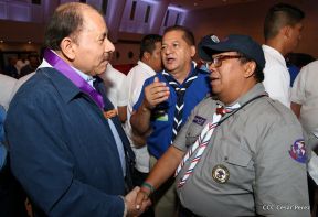 Daniel y Rosario presiden conmemoración del 100 aniversario del Movimiento Scout en Nicaragua