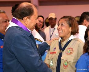 Daniel y Rosario presiden conmemoración del 100 aniversario del Movimiento Scout en Nicaragua