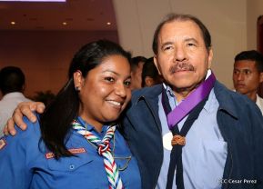 Daniel y Rosario presiden conmemoración del 100 aniversario del Movimiento Scout en Nicaragua