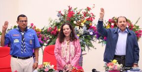 Daniel y Rosario presiden conmemoración del 100 aniversario del Movimiento Scout en Nicaragua