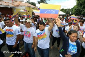 Juventud Sandinista expresa solidaridad con Revolución Bolivariana 