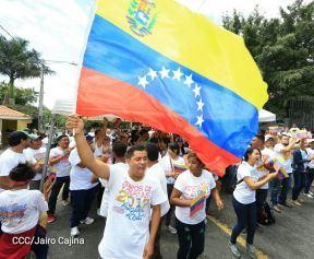 Juventud Sandinista expresa solidaridad con Revolución Bolivariana 
