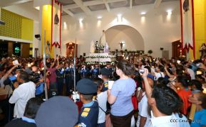 Catedral de Managua se ilumina para conmemorar centenario de la aparición de Virgen de Fátima