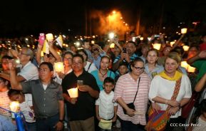 Catedral de Managua se ilumina para conmemorar centenario de la aparición de Virgen de Fátima