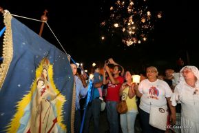 Catedral de Managua se ilumina para conmemorar centenario de la aparición de Virgen de Fátima