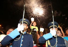 Catedral de Managua se ilumina para conmemorar centenario de la aparición de Virgen de Fátima