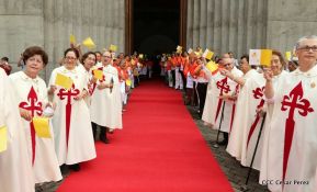 Catedral de Managua se ilumina para conmemorar centenario de la aparición de Virgen de Fátima
