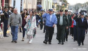 Daniel y Rosario presiden acto del 122 Aniversario del Natalicio del General Sandino