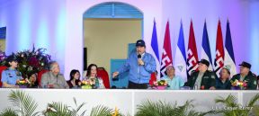 Daniel y Rosario presiden acto del 122 Aniversario del Natalicio del General Sandino