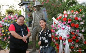 Daniel y Rosario presiden acto del 122 Aniversario del Natalicio del General Sandino