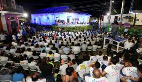Daniel y Rosario presiden acto del 122 Aniversario del Natalicio del General Sandino