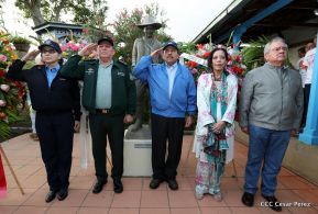 Daniel y Rosario presiden acto del 122 Aniversario del Natalicio del General Sandino