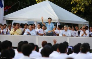 Presidente Daniel recibe Antorcha Centroamericana