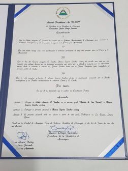 Presidente Daniel celebra el 84 aniversario natal de Blanca Segovia Sandino Aráuz