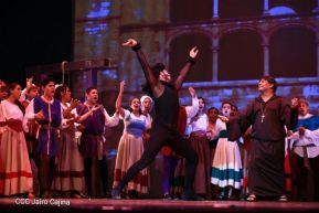 Presentación de la ópera "El Lobo y el Santo" en el Teatro Rubén Darío