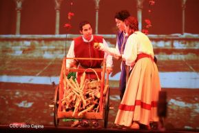 Presentación de la ópera "El Lobo y el Santo" en el Teatro Rubén Darío