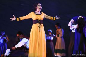 Presentación de la ópera "El Lobo y el Santo" en el Teatro Rubén Darío