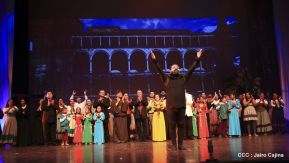 Presentación de la ópera "El Lobo y el Santo" en el Teatro Rubén Darío