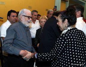 Daniel y Rosario rinden homenaje al Padre Miguel D'Escoto
