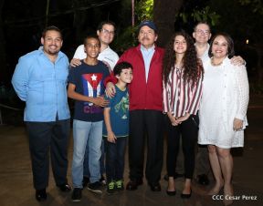 Daniel y Rosario en acto central del natalicio del Comandante Carlos Fonseca Amador