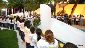 Daniel y Rosario en acto central del natalicio del Comandante Carlos Fonseca Amador
