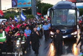Daniel y Rosario junto al pueblo celebran 38 años del Repliegue a Masaya