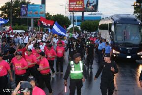 Daniel y Rosario junto al pueblo celebran 38 años del Repliegue a Masaya
